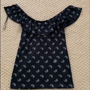 Black off the shoulder top